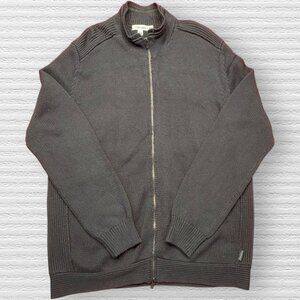 Men's Black Full Zip Knit Sweater XXL Never Worn